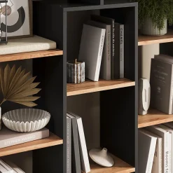 Vicco Meuble de rangement cube Anthracite/chêne doré 107.2x143cm