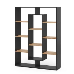 Vicco Meuble de rangement cube Anthracite/chêne doré 107.2x143cm