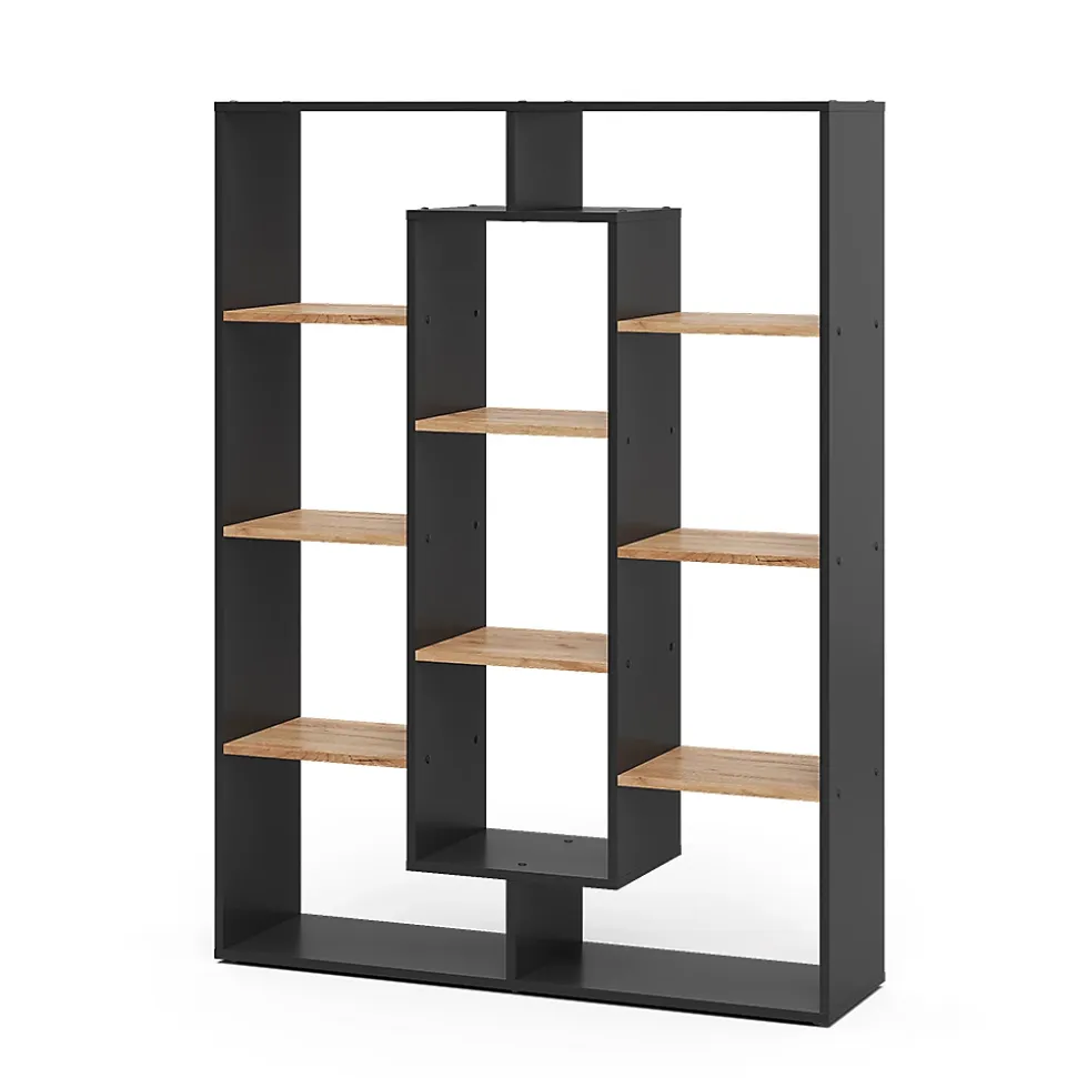 Vicco Meuble de rangement cube Anthracite/chêne doré 107.2x143cm
