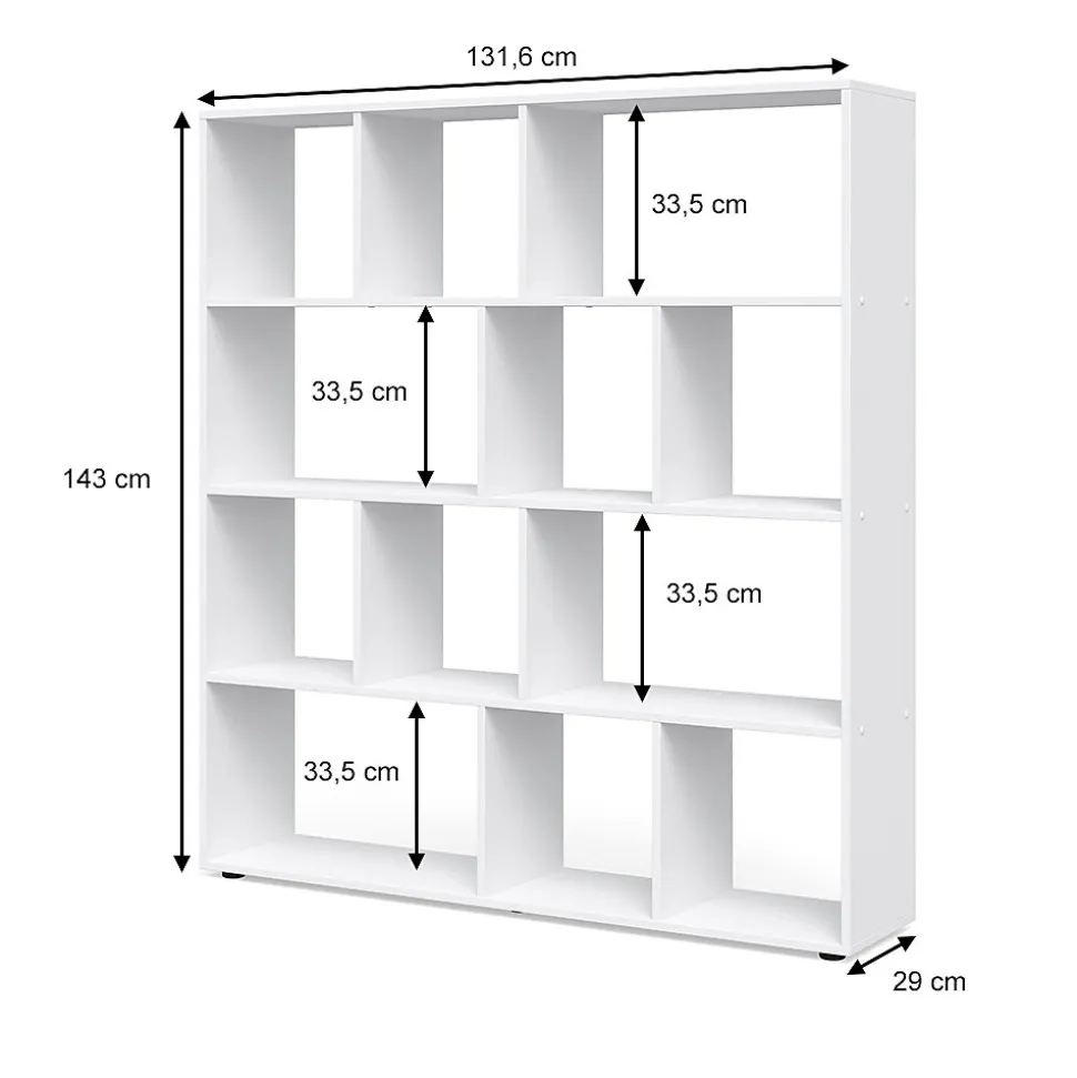 Vicco Meuble de rangement cube Blanc 131.6x143cm