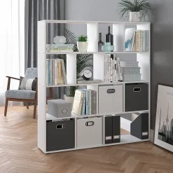 Vicco Meuble de rangement cube Blanc 131.6x143cm