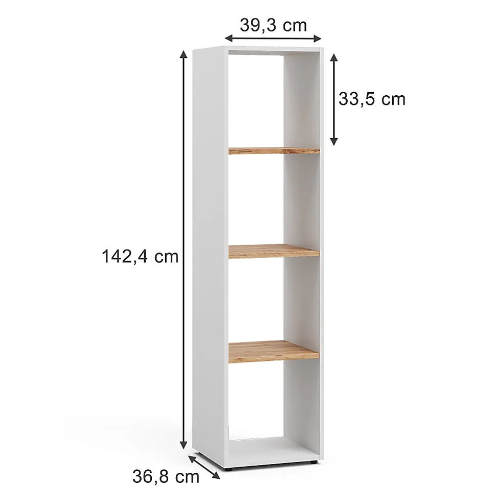 Vicco Meuble de rangement cube Chêne blanc/force de lor 36.8x144.9cm