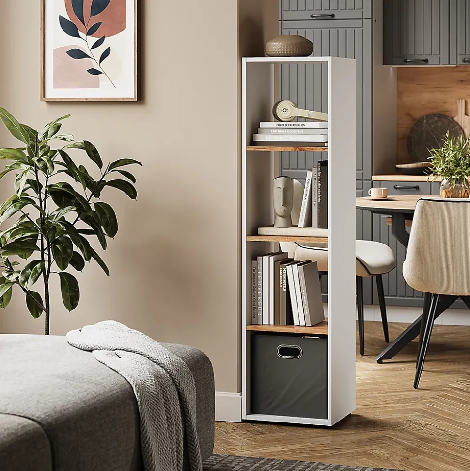 Vicco Meuble de rangement cube Chêne blanc/force de lor 36.8x144.9cm