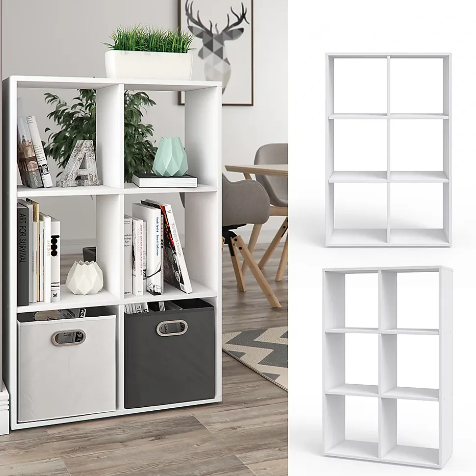 Vicco Meuble de rangement cube Blanc 72x107.8cm