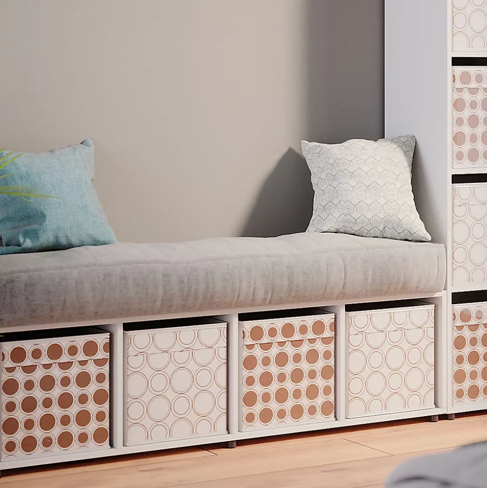Vicco Meuble de rangement Blanc 142.5x36.2cm avec 2 boxes pliants opt.1