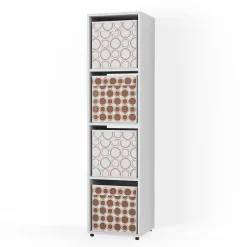 Vicco Meuble de rangement Blanc 142.5x36.2cm avec 2 boxes pliants opt.1