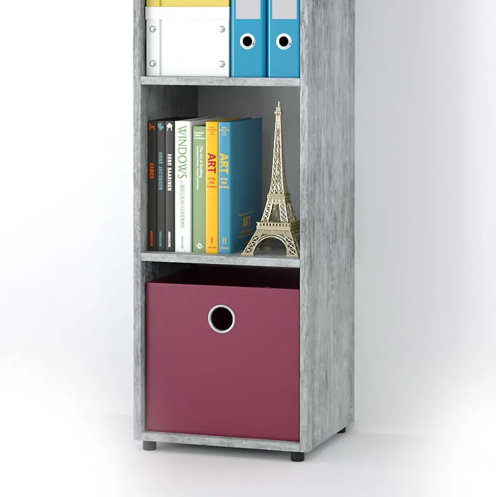 Vicco Meuble de rangement cube Gris 142.5x36.2cm