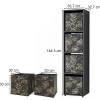 Vicco Meuble de rangement Noir 142.5x36.2cm avec 2 boxes pliants opt.1
