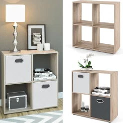 Vicco Meuble de rangement cube Sonoma 72.6x72cm
