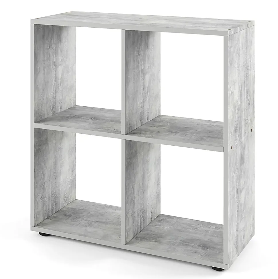 Vicco Meuble de rangement cube Béton 72.6x72cm