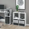 Vicco Meuble de rangement cube Blanc 72.6x72cm avec 2 boxes pliants