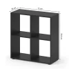 Vicco Meuble de rangement cube Noir 72.6x72cm