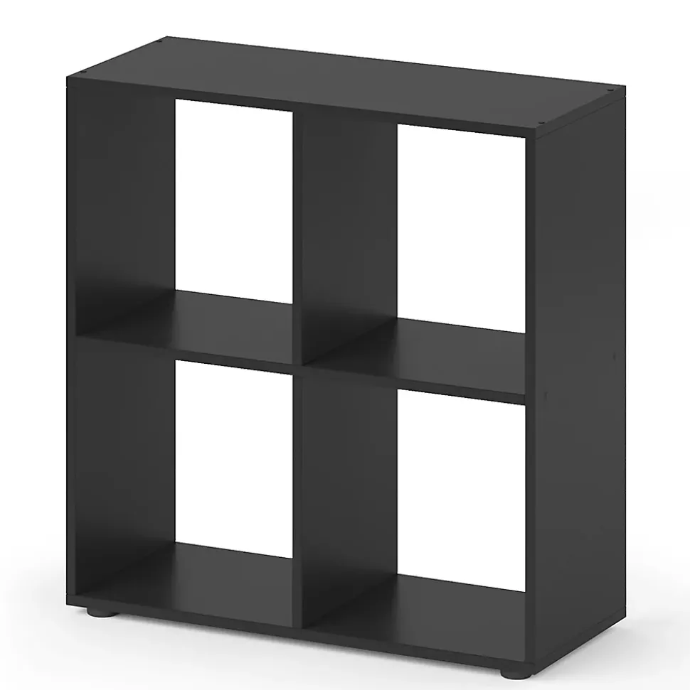 Vicco Meuble de rangement cube Noir 72.6x72cm