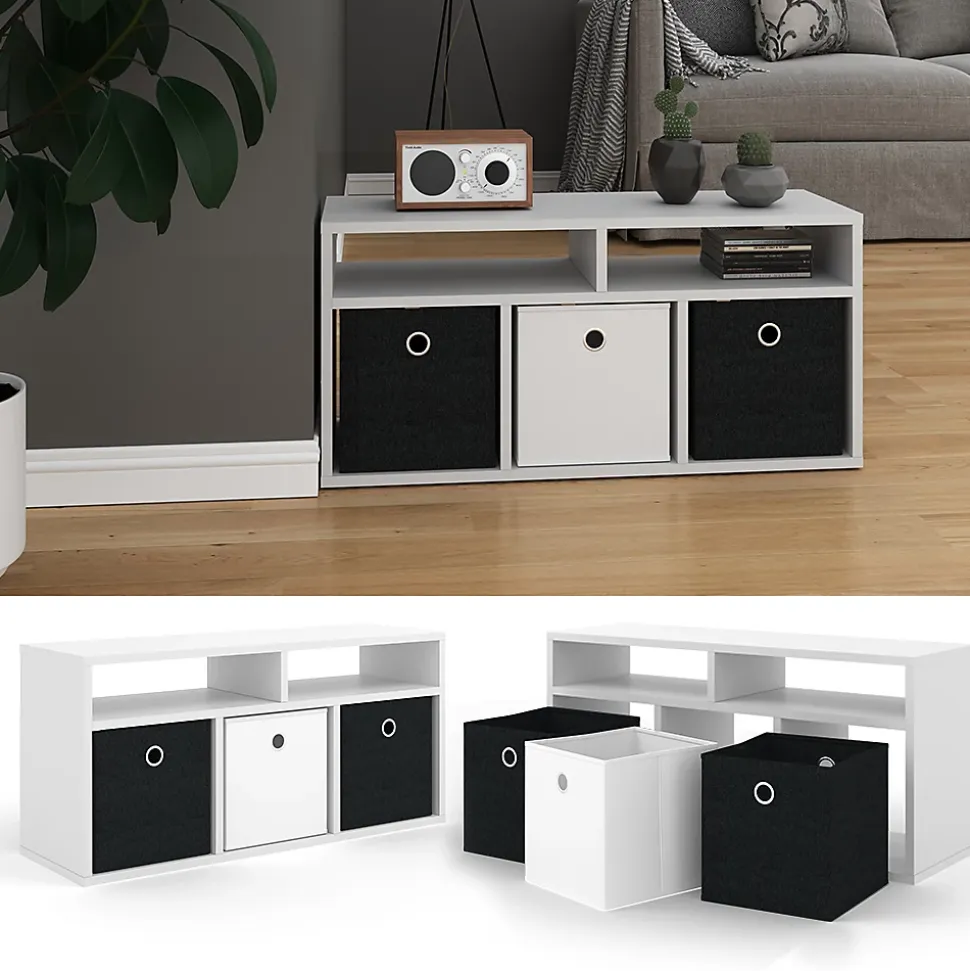 Vicco Meuble de rangement cube Blanc 84.4x39cm