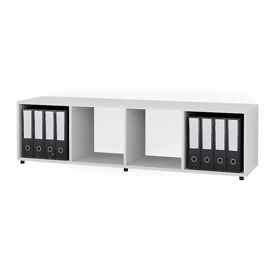 Vicco Meuble de rangement Blanc 142.5x36.2cm avec 2 boxes pliants opt.3