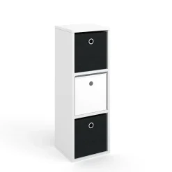 Vicco Meuble de rangement cube Blanc 28.4x82.8cm