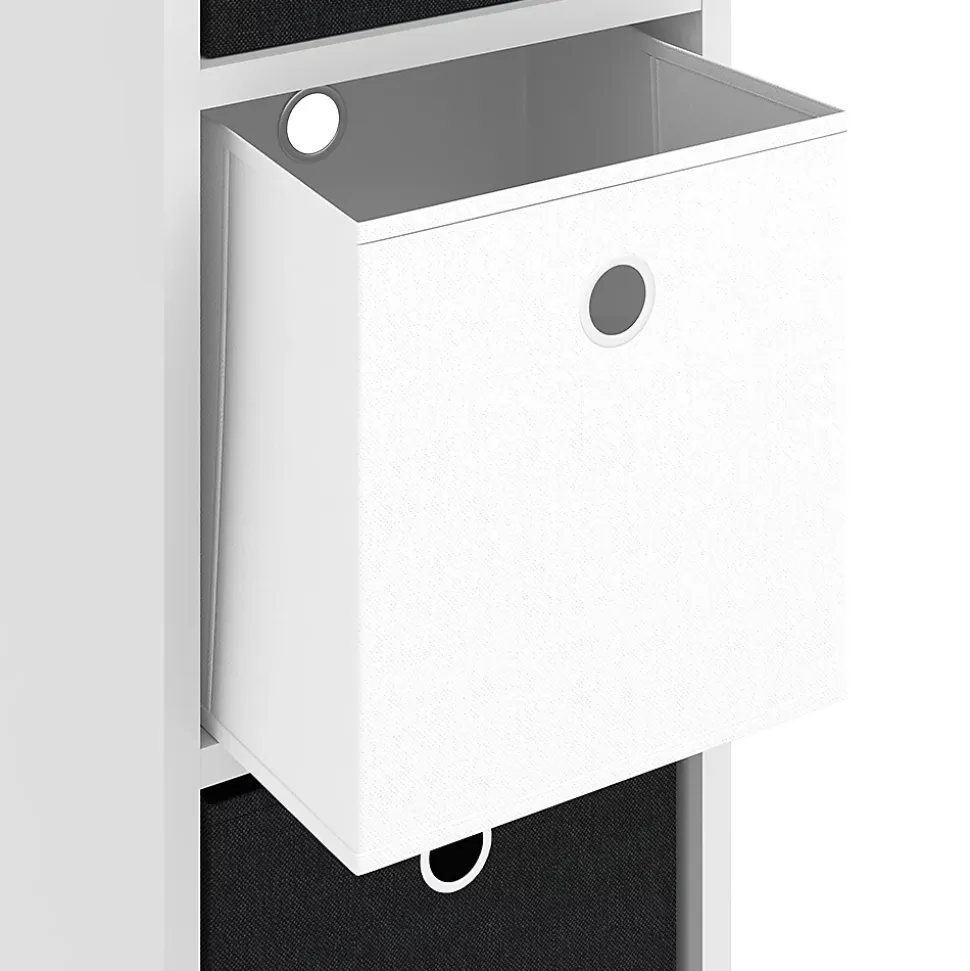 Vicco Meuble de rangement cube Blanc 28.4x82.8cm