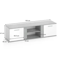 Vicco Meuble tv Béton 155x41cm