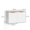 Vicco Meuble-paroi Blanc/Sonoma 2 pièces