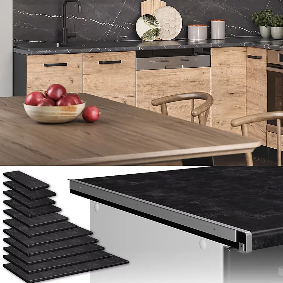Vicco Plan de travail cuisine Anthracite 60cm