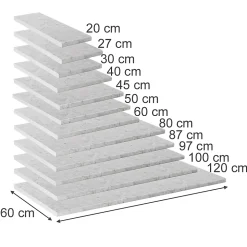 Vicco Plan de travail cuisine blanc/marbre 100cm