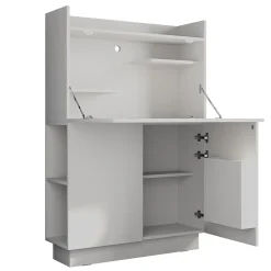 Vicco Secrétaire bureau Blanc 85x27cm