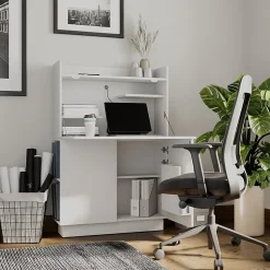 Vicco Secrétaire bureau Blanc 85x27cm