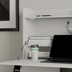 Vicco Secrétaire bureau Blanc 85x27cm