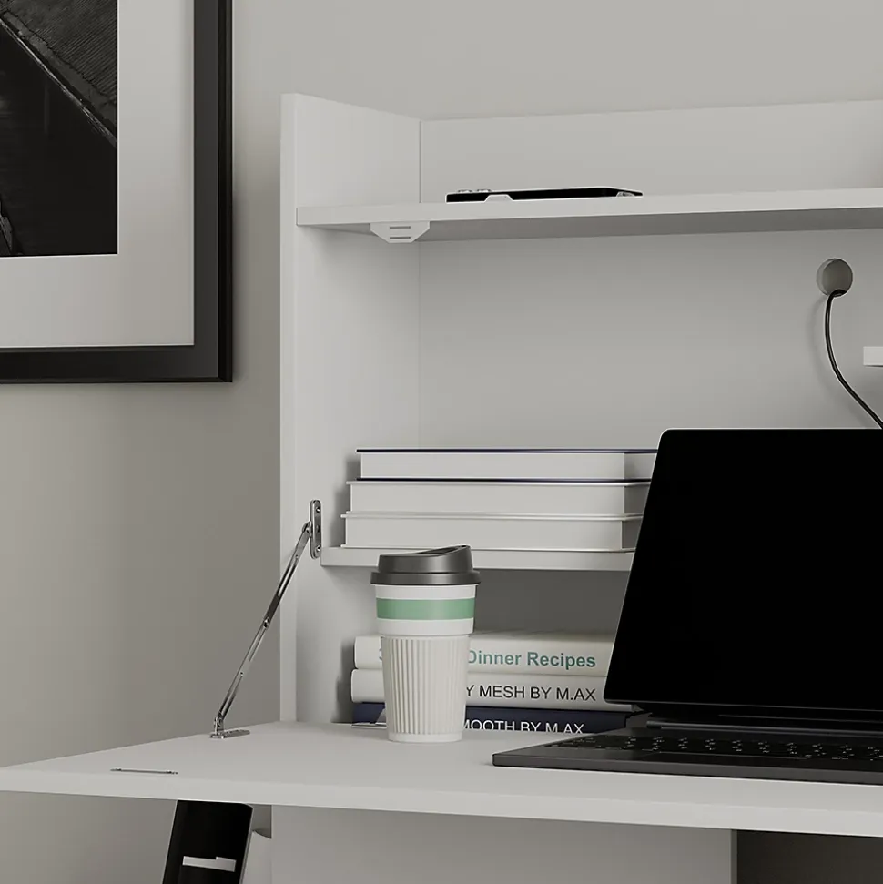 Vicco Secrétaire bureau Blanc 85x27cm