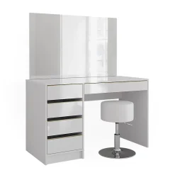Vicco Set de maquillage Blanc/Or 55cm avec tabouret