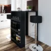 Vicco Set de table de bar Anthracite 57x80cm avec 2 tabourets de bar