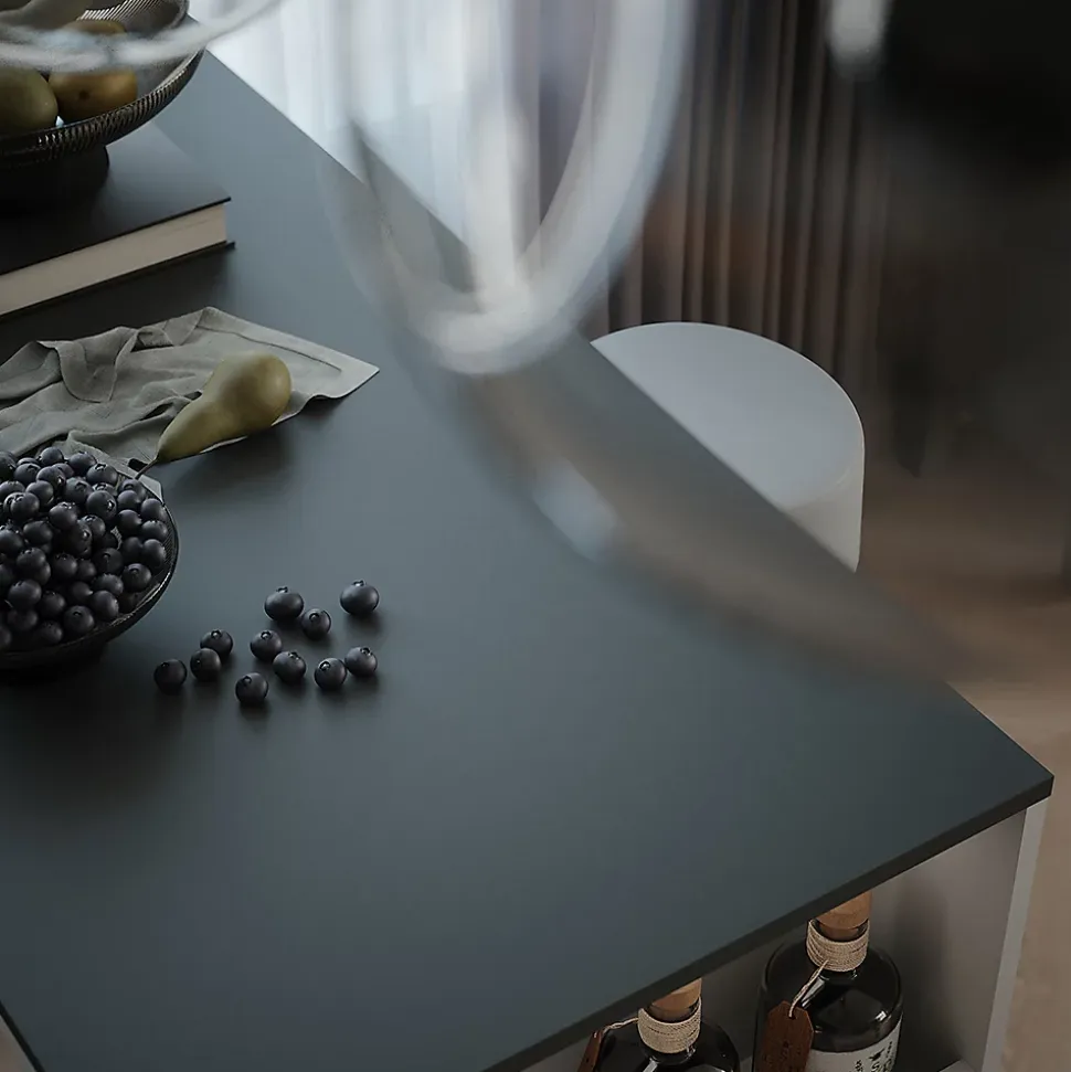 Vicco Set de table de bar blanc/anthracite 57x117cm avec 2 tabourets de bar