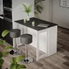 Vicco Set de table de bar Anthracite/blanc 116x37cm avec 2 tabourets de bar