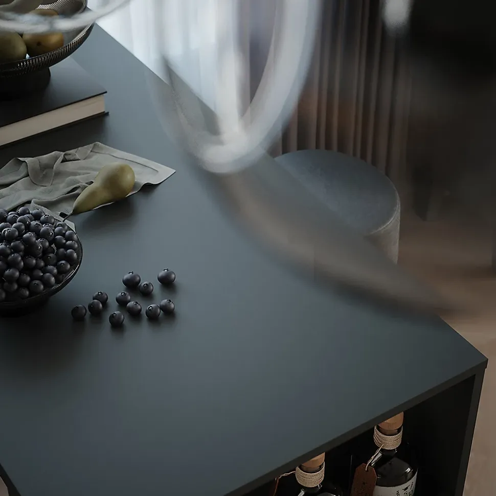 Vicco Set de table de bar Anthracite 57x117cm avec 2 tabourets de bar