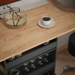 Vicco Set de table de bar GKO/ANT 110x55cm avec 2 tabourets de bar