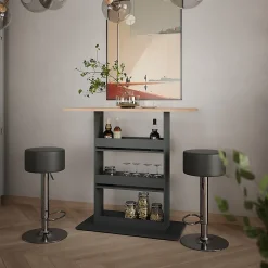 Vicco Set de table de bar GKO/ANT 110x55cm avec 2 tabourets de bar
