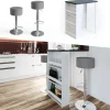 Vicco Set de table de bar Anthracite/blanc 57x80cm avec 2 tabourets de bar