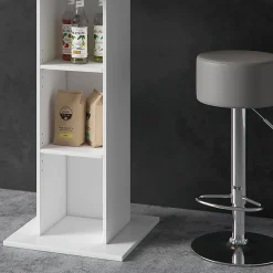 Vicco Set de table de bar Béton 70x70cm avec 2 tabourets de bar