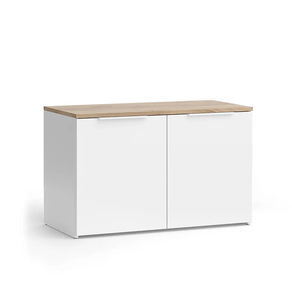 Vicco Sideboard Blanc/Sonoma 40x50cm avec 2 portes