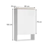 Vicco Sideboard Blanc/Sonoma 60x100cm avec porte