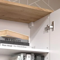 Vicco Sideboard Blanc/Sonoma 60x100cm avec porte