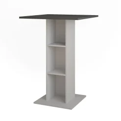 Vicco Table de bar Anthracite/blanc 75x75cm