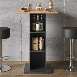 Vicco Table de bar Anthracite 70x70cm