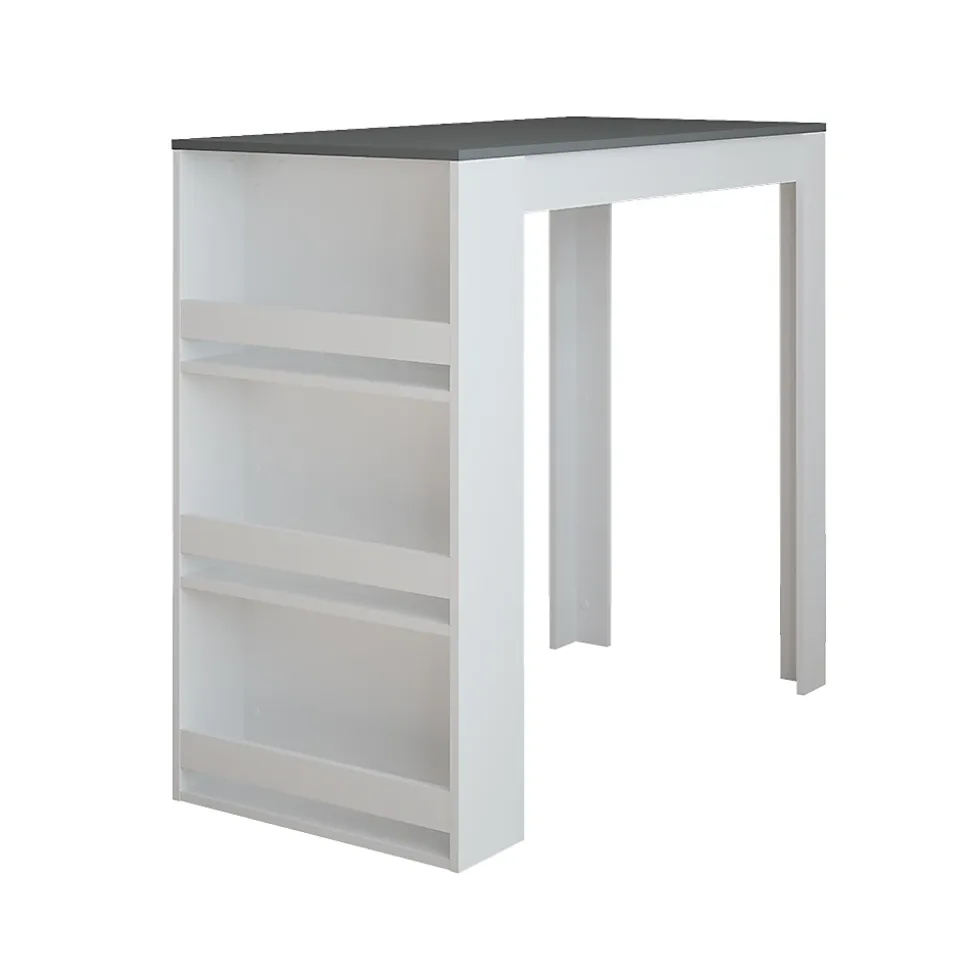 Vicco Table de bar Anthracite/blanc 57x117cm