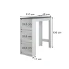 Vicco Table de bar Anthracite/blanc 45x110cm