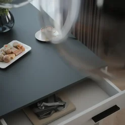 Vicco Table de bar Anthracite/blanc 67x100cm