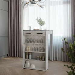 Vicco Table de bar Anthracite/blanc 67x100cm