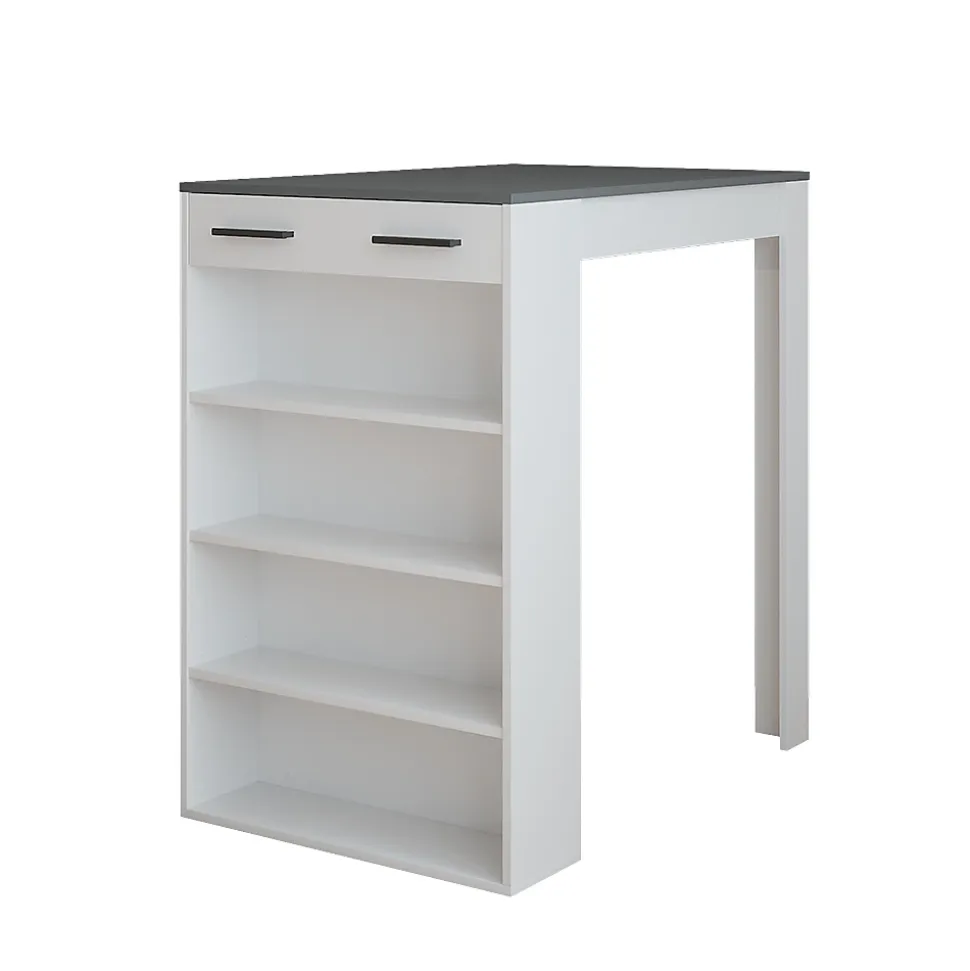 Vicco Table de bar Anthracite/blanc 67x100cm