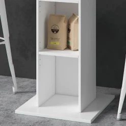 Vicco Table de bar Blanc 70x70cm