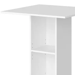 Vicco Table de bar Blanc 70x70cm